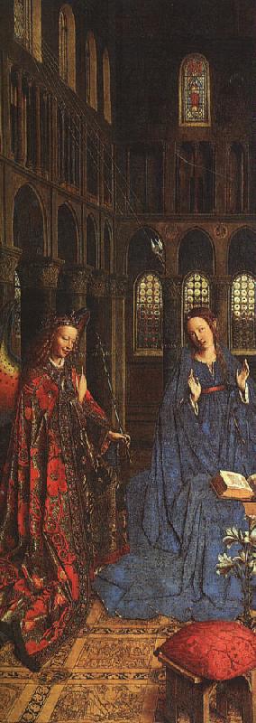 EYCK, Jan van The Annunciation sdw oil painting image